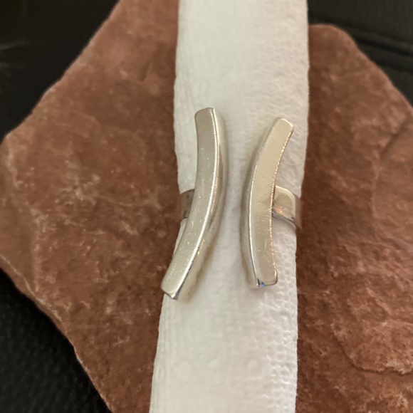 .925 Large Double Bar Sterling Silver Ring - Picture 8 of 14